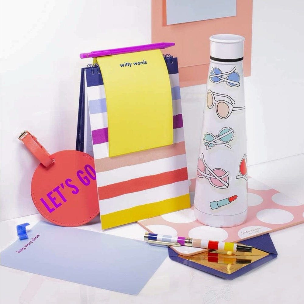 Kate Spade New York White Insulated Stainless Steel Water Bottle, 14.5 - Picture 3 of 8